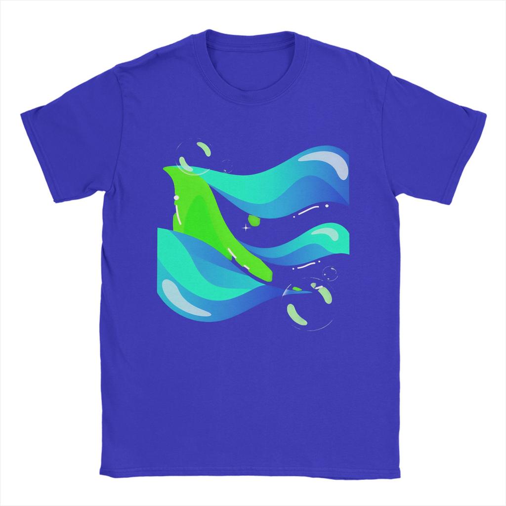 Aurora Wave Digital Flow Frutiger Aero Men T Shirts Novelty Tees Short Sleeve Round Collar TShirts Cotton Plus Size Clothing