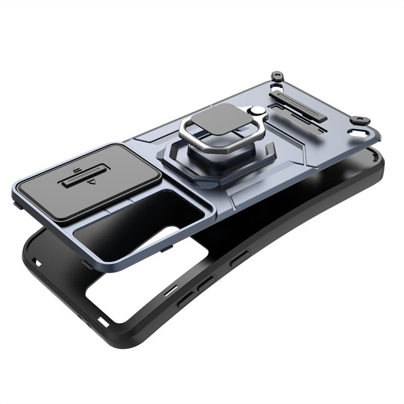 For Samsung Galaxy S24 FE Case Slide Camera Len Cases Samsung Galaxy S24 FE Cover Shockproof Armor PC TPU Cover Galaxy S24 FE