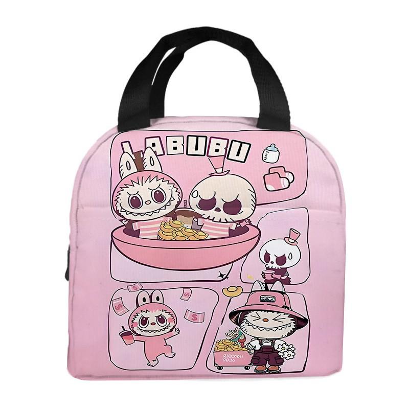 Labubu Cartoon Lunch Tote: Insulated Aluminum Foil Bento Bag for Students  5371