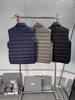 Men's Sleeveless Stand Collar Down Vest Jacket with Waist Stripes