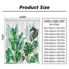 Tropical Birds Shower Curtain For Bathroom Parrot Toucan Green Leaves Plants Summer Polyester Fabric Bath Curtains Decor Hooks
