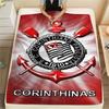 1 pièce Couverture en Flanelle Imprimée SC Corinthians Paulista Haute Qualité Chaude Confortable Couverture pour Toutes les Saisons Parfaite pour les Cadeaux Décoration de la Maison