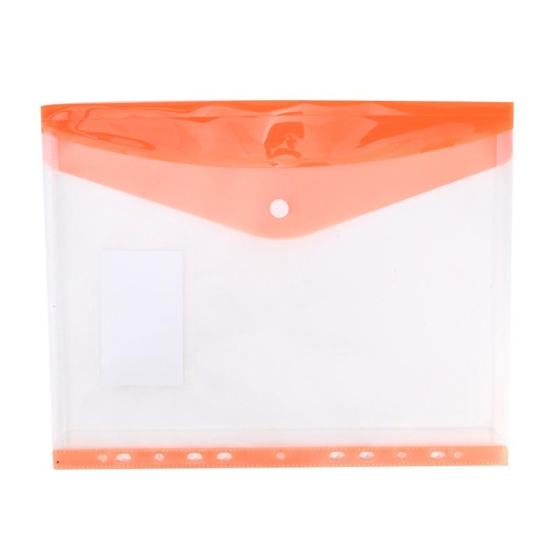 6/12Pcs Transparent PP File Storage Bag A4 Business Big Capacity Document Bag File Case File Bag Transparent Clear Envelope File Folder Bill Folders