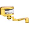 Qiilu Brake Oil Cup, Front Brake Fluid Reservoir CNC Aluminum Motorcycle Motorcbike Oil Cup Set Fit for ZX 6R 9R 10R(Gold)