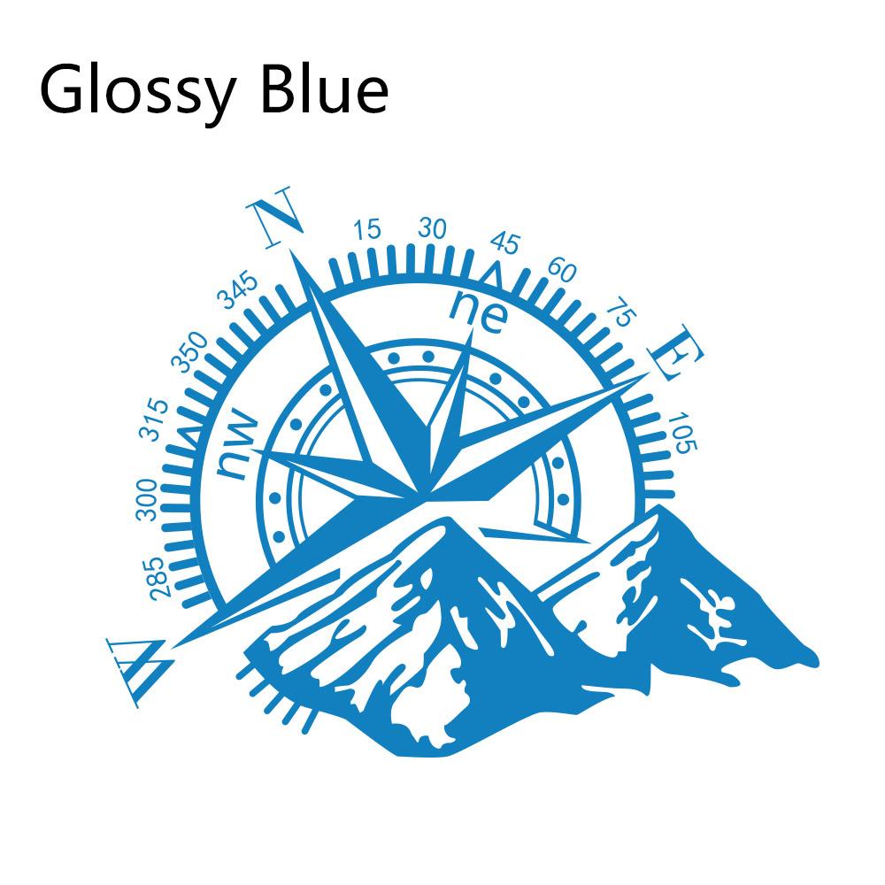 2Pcs Car Door Side Stickers Vinyl Film Auto Decoration Compass Decal Waterproof SUV Styling Automobiles Car Tuning Accessories