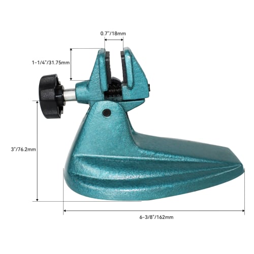 STEELMIGHT Precision Micrometer Holder Stand Base for 0-4 Inch Micrometers, Heavy-Duty Steel Base, Fixed Stand
