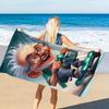 Cute Grandpa Riding Bicycle Microfiber Beach Towel Sports Style All Seasons Quick Dry Absorbent for Swim Camping Travel