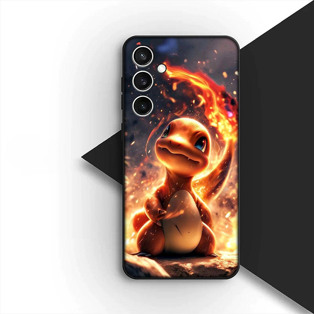 Phone Cover for Samsung Galaxy S25 S24 S23 FE Ultra Plus S7 Edge S25+ S23+ A56 5G Soft Case Charmander P-Pokemons P-Pikachus GO
