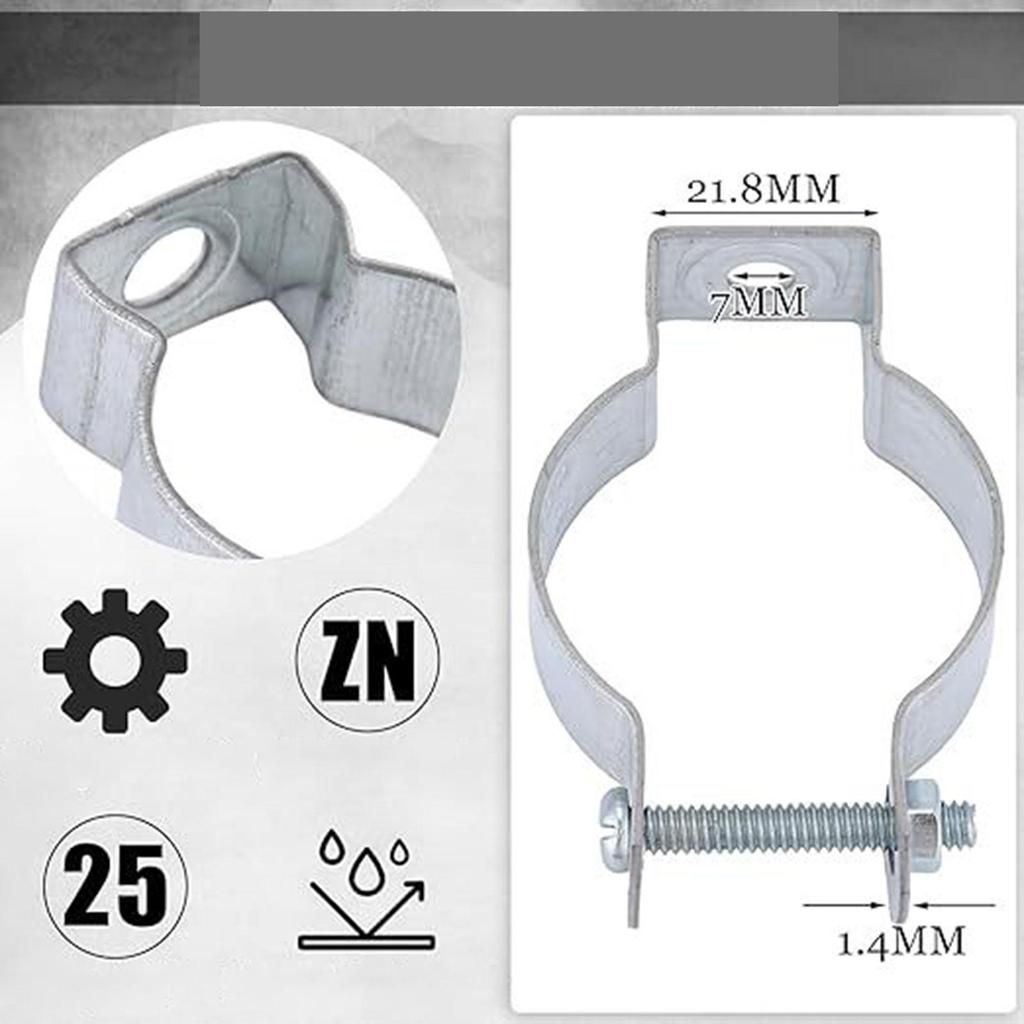 25Pcs Conduit Hangers with Nuts and Bolt Metal Threaded Rods Pipe Hanger Tube Hook Fixing Hardware Accessories