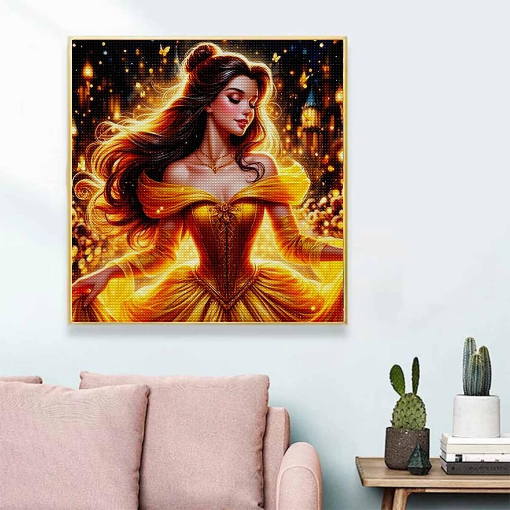 DIY Diamond Painting Round Diamond The Beautiful Rapunzel Full Diamond Mosaic Home Decoration Painting Cross Stitch Kit