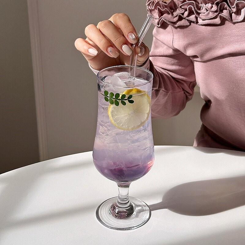 Instagram-berühmter Glasbecher, Transparenter Glas-Wasserbecher, Saftglas, Ästhetisch ansprechend, Cocktailglas, Geschenk