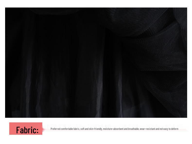 Popular Girls' Addams Family Wednesday Cosplay Dress with Puff Sleeves and Waist-Cinching Design