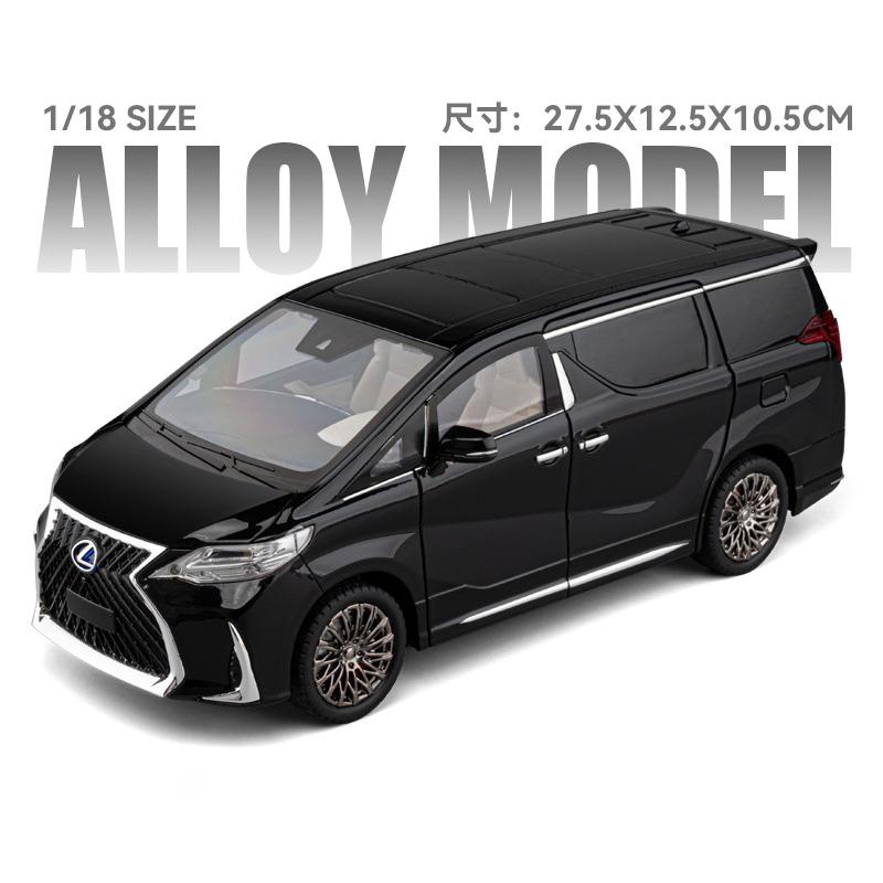1/18 Lexus LM300 MPV Alloy Car Model Diecasts Metal Commercial Vehicles Car Model Simulation Sound and Light Childrens Toy Gifts