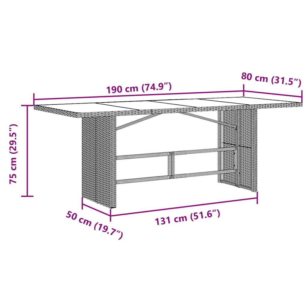 Garden Dining Set 9 pcs Grey Poly Rattan