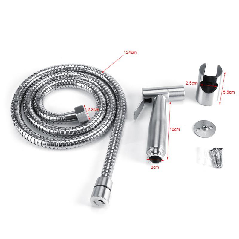 cabezal de ducha Pulverizador de bid/é de acero inoxidable ahorro de agua cabezal pulverizador para cabezal de ducha Plateado Frap Hand boquilla de pulverizaci/ón para inodoro