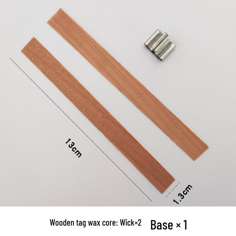 DIY Smokeless Wooden Candle Wicks with Metal Holders, Pure Cotton, 24-48 Strands, for Homemade Scented Candles