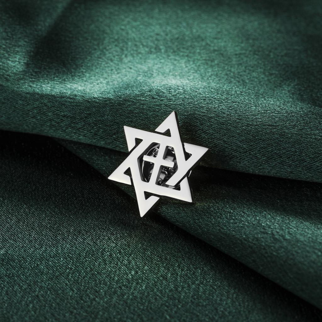 Star of David Cross Brooch Pin Stainless Steel Menorah Brooch Eye of Horus Pin Egyptian Religious Je Christian Lapel Pin
