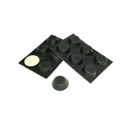 monofive Rubber Feet (12 pieces) Adhesive, 13mm x 4.5mm, for Electronic Cases and Cabinets (Anti-Slip, Anti-Vibration, Anti-Scratch) MF-RUBF12