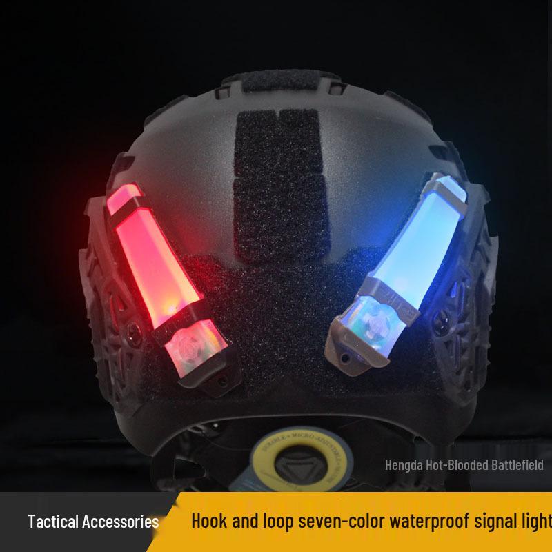E-LITE Tactical Silicone Helmet Light: Upgraded 7-Color Signal & Outdoor Survival Light