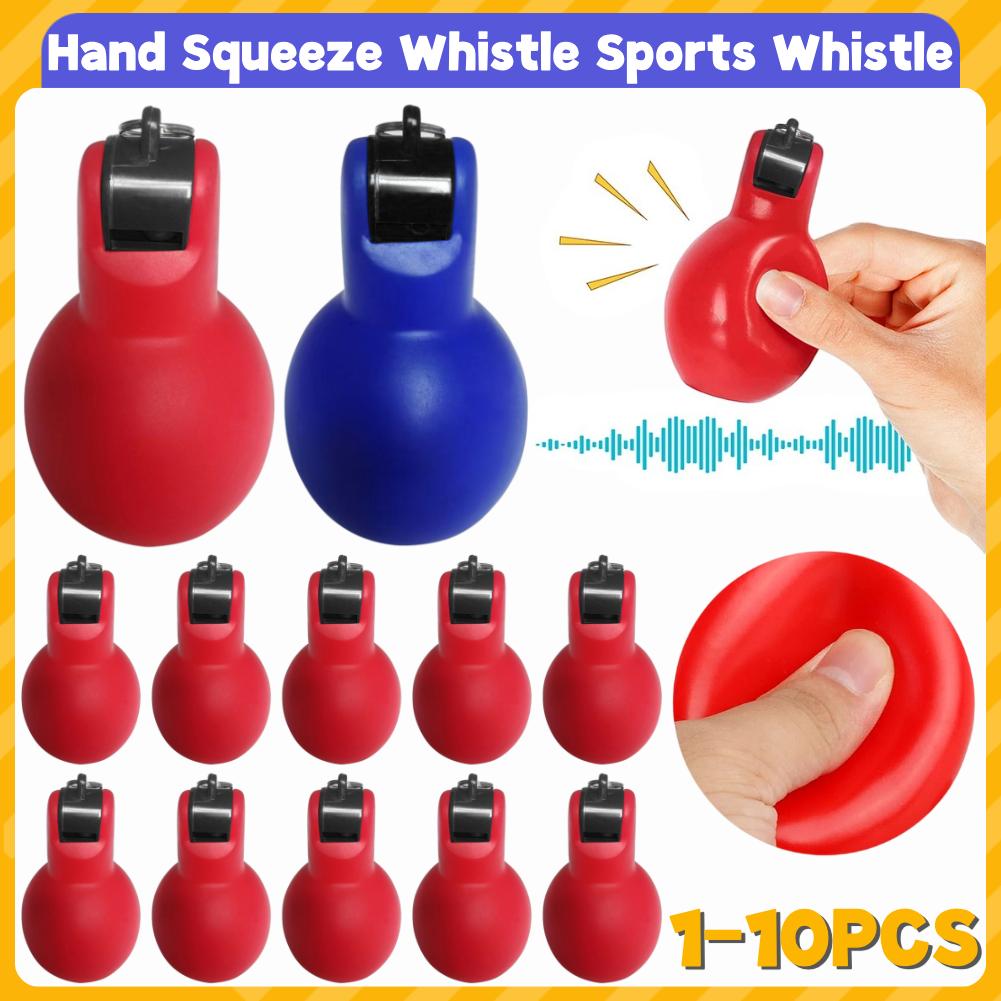 Hand Squeeze Whistle Sports Whistle Loud Crisp Sound Whistle Emergency Whistle for Indoor Outdoor Home School Sports