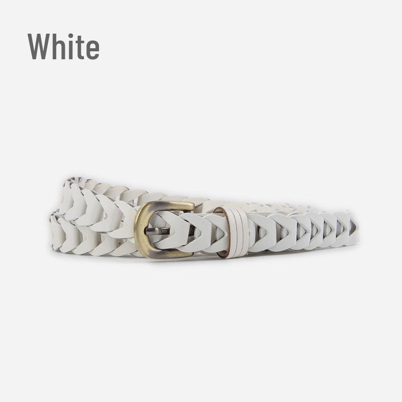 Women's Braided Belt: Retro Style for Sweaters, Skirts, and Jeans, No-Hole Design, One Piece