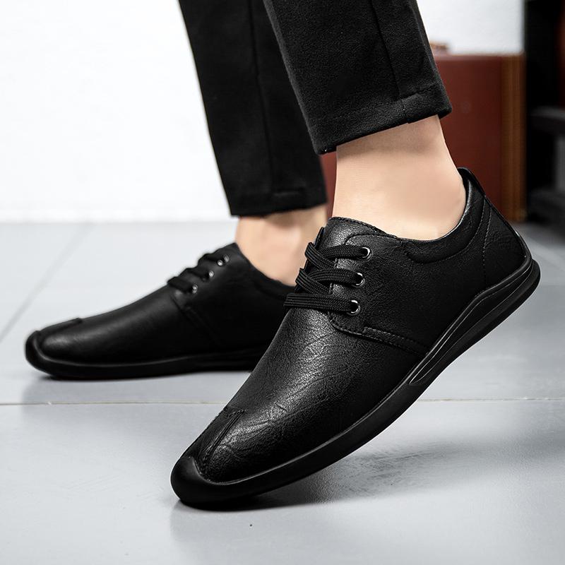 Men's Casual Shoes Cow Split Leather Vintage Mens Shoes Oxford Shoes For Men Designer Flats Wedding Formal Dress Footwear Male