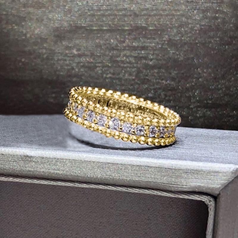 Diamond Geometric Ring For Women, Sparkling Temperament French Versatile Jewelry, Fashion Daily Accessories