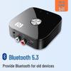 Bluetooth 5.3 NFC Audio Receiver: Wireless Adapter for Old Speakers & Amplifiers (3.5mm).
