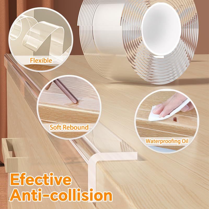 Table Edge Guard Tape Furniture Corner Protective Strip Self Adhesive Transparent Kids Collision Proof Soft Bumper Baby Safety