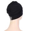 Stretch Fabric Shiny Thread Front Cross Indian Hat Crystal Linen Headscarf Muslim Base Layer Cap