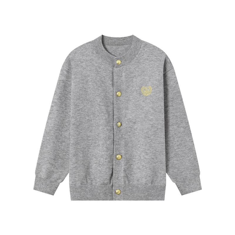 Boys' Academy Style Embroidered Knit Cardigan