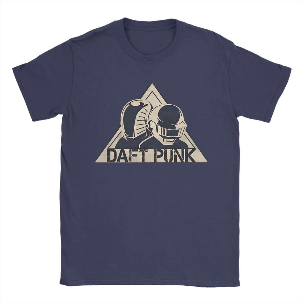 Mens Daft Punk Electronic Band T Shirts  Cotton Tops Novelty Short Sleeve O Neck Tee Shirt Gift TShirts
