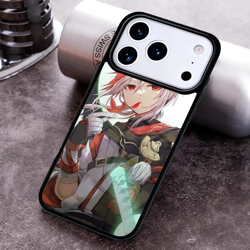 Genshin Impact Kaedehara Kazuha Handyhülle für iPhone 17 16 15 Pro Max Air 14 13 12 11 Plus Stoßfeste Hülle