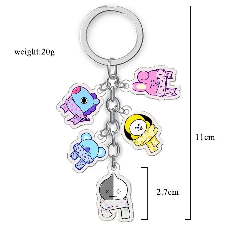 Cute Acrylic Anime Cartoon Keychain Pendant 2.7cm