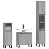 VidaXL Ensemble d'armoires de salle de bain 3 pcs sonoma gris 3187803
