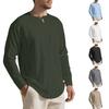 Cotton Linen Blend Crew Neck Sweater For Casual Men Summer