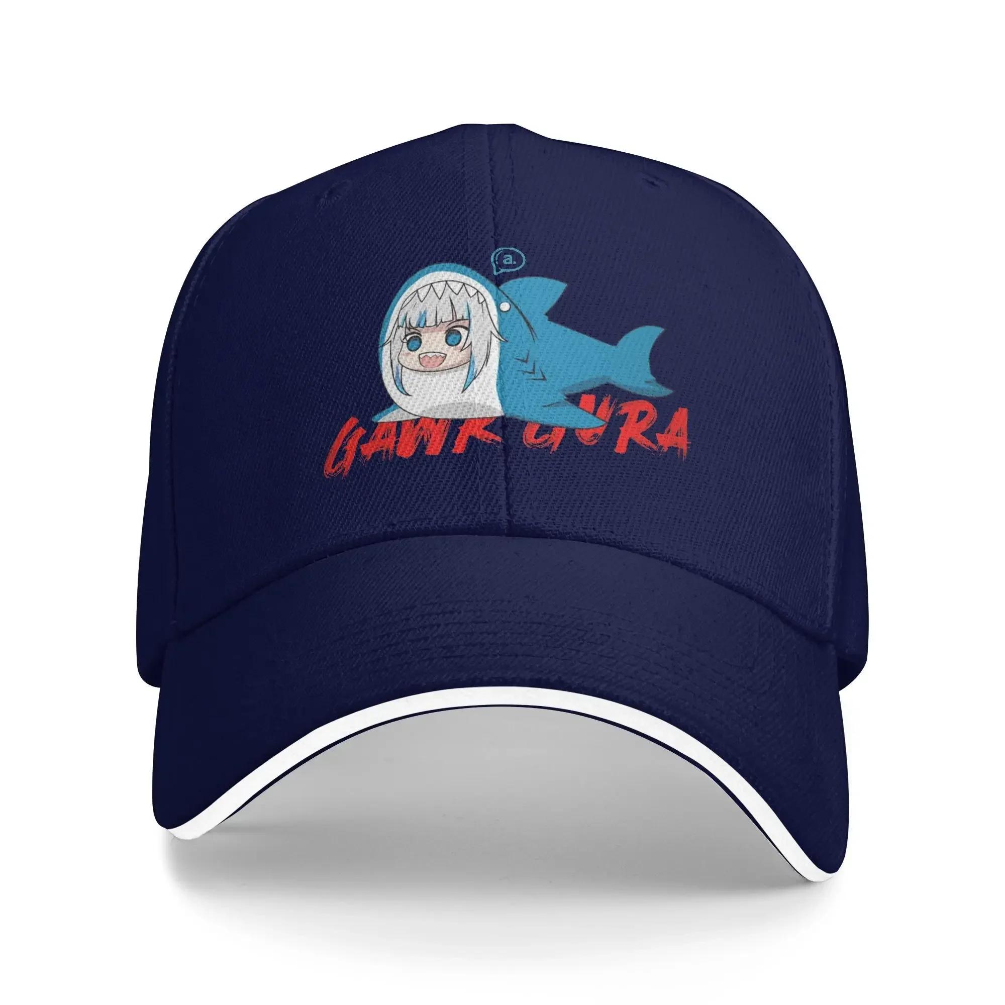 

Gawr Gura Casual Baseball Cap Meme Outdoor Sports Trucker Hat Spring Sun Visor Unisex Unisex Street Style Baseball Caps One Size