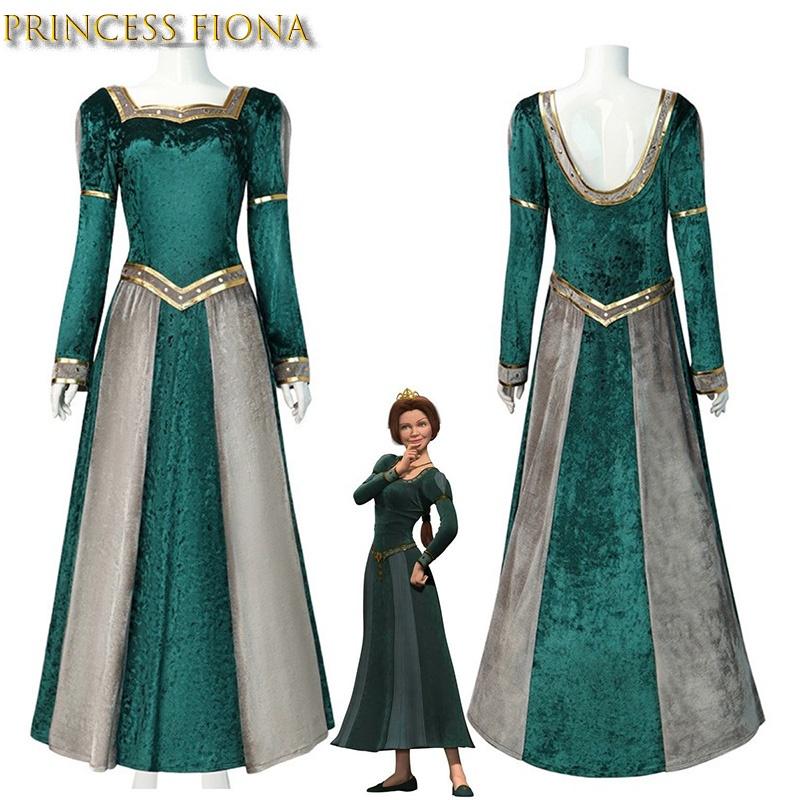 Shrek Princess Fiona Cosplay Costume For Adults Monster Themed Dress-up For Comic Con And Parties Characters)
