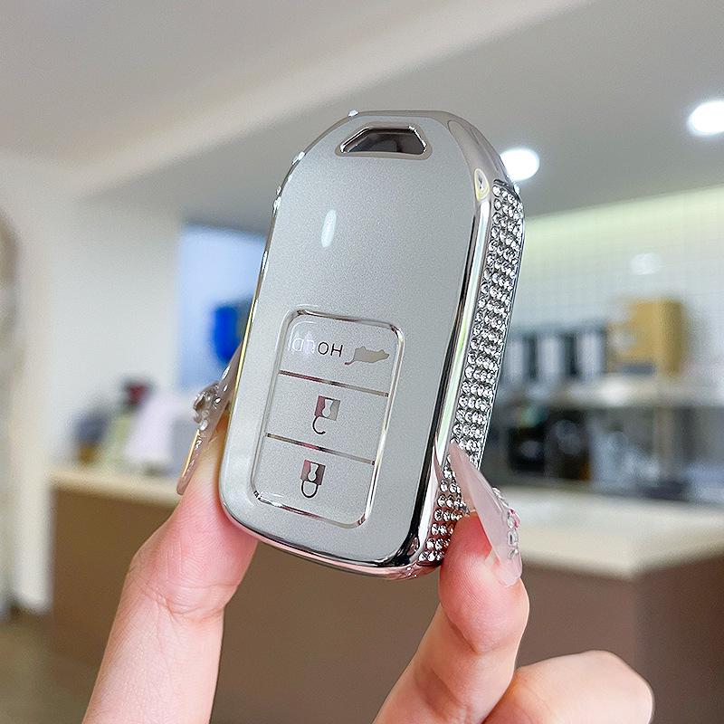 Premium Women's Car Key Case for Honda Accord, Civic, CR-V, Fit, Odyssey, Vezel, Lingpai, and XR-V