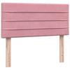 Pink Box Spring Bed with Mattress 80x220 Cm Velvet