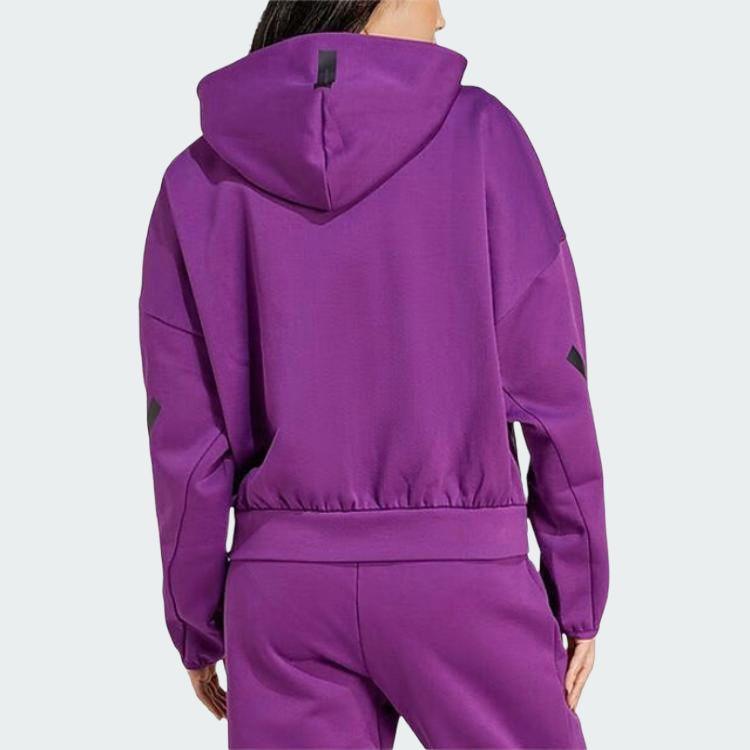 adidas X Zne Logo Bequeme Kapuzen-Sportjacke Langarm Damenjacken Lila JD3990