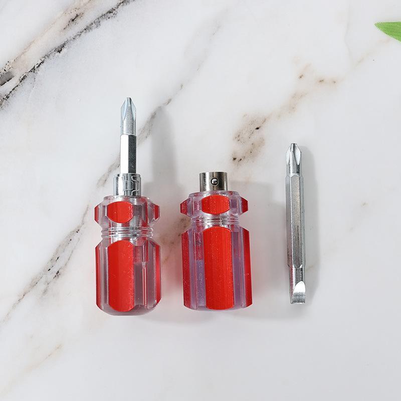 Mini Portable Screwdriver 2Pcs Transparent Head Radish Grip Handle Small Repair Tools for Eyeglasses Jewelry Fix