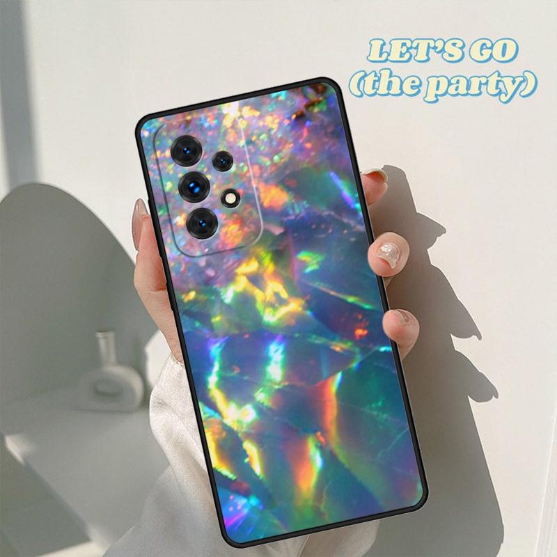 Custodia per telefono cangiante in pietra opale Per Samsung Galaxy A42 A31 A40 A51 A71 A32 A80 A91 A52 A72 A73 A20e A21S A50 A70 A11 A12 Copertina