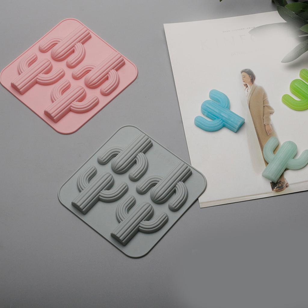 Chocolate Candy Sugar Craft Paste Mold Silicone Cactus Shape Mold Household Candle Molds DIY Handmade Halloween Theme