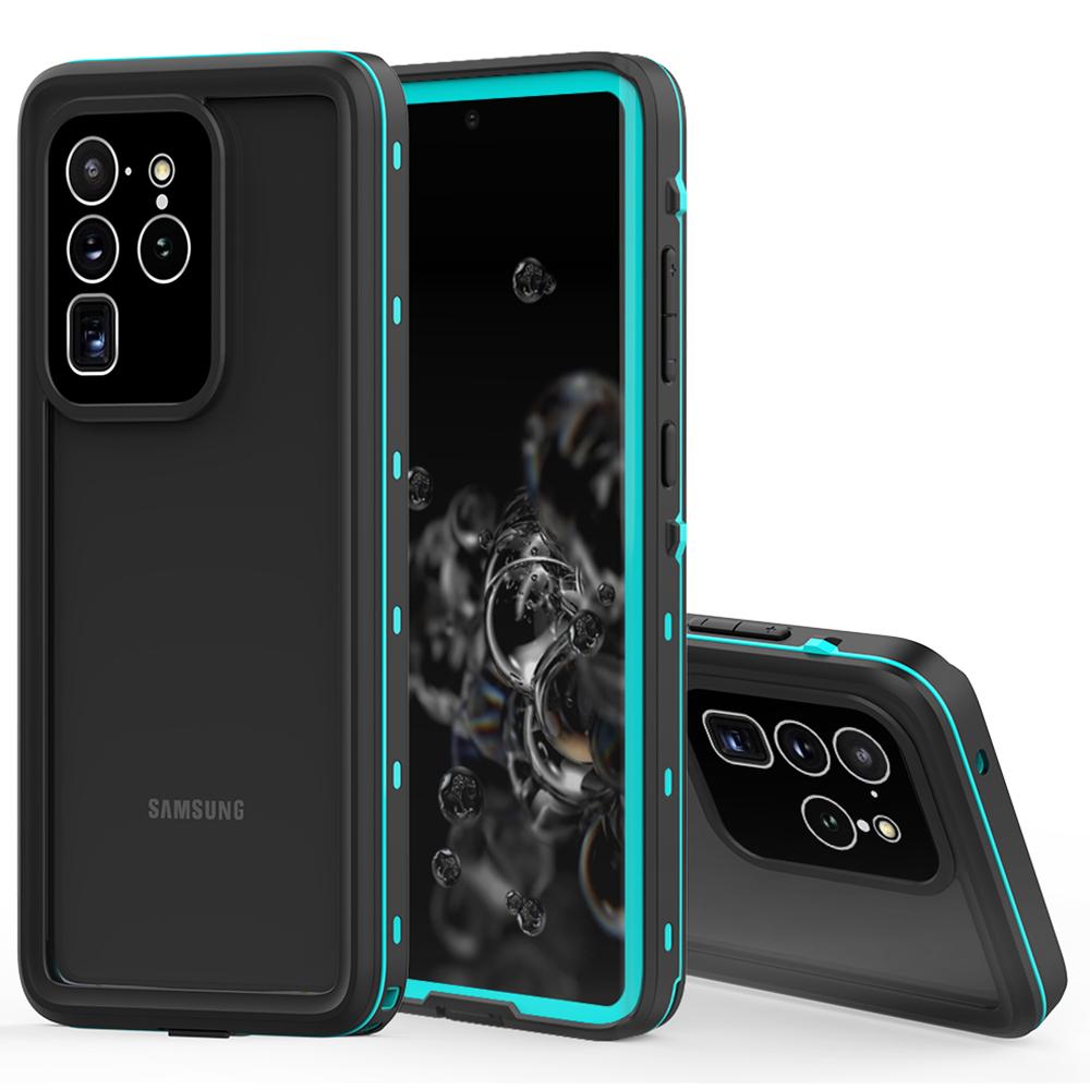 REDPEPPER For Samsung Galaxy S20 Ultra IP68 Waterproof Case Swimming Diving Clear Back Phone Shell [Support Fingerprint Unlock]