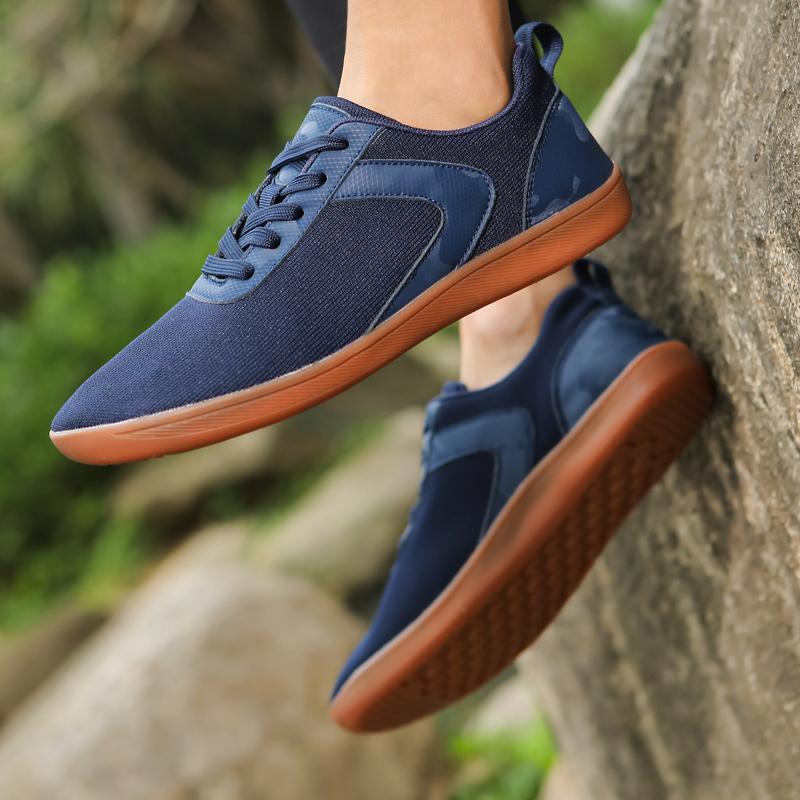 Anti-slip Wide Toe Training Sneakers Light Breathable Casual Sports Shoes Mesh Gym Fitness Flat Shoes