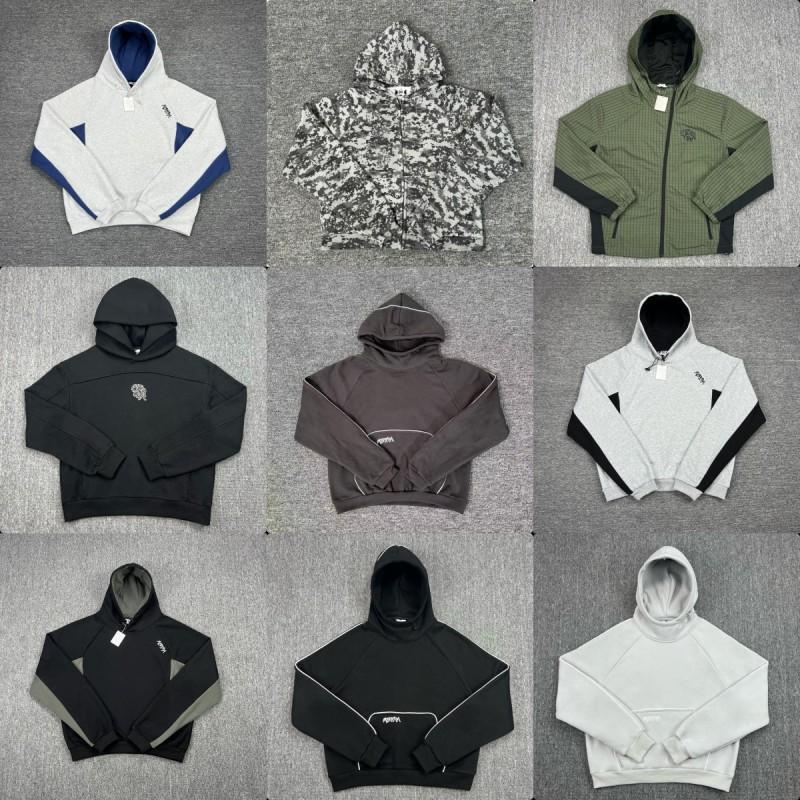 American Style Mertra Hoodie Embroidered Patch Loose Fit Fleece Lined Long Sleeve Couples Winter