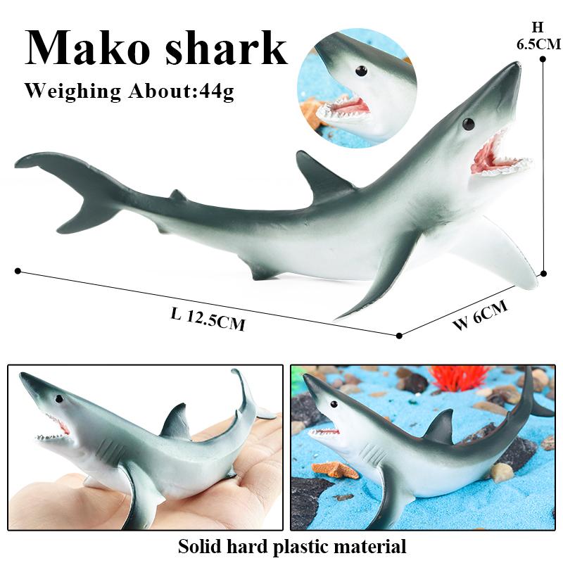 Oenux Ocean Starfish Sea Anemone Coral Jellyfish Squid Shrimp Crab Shark Animals Model Action Figures PVC Miniature Kid Toy Gift