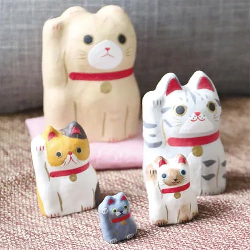 Ichino [Harikoshka Maneki Neko (Lucky Cat) Western Style 73958] Matryoshka Lucky Item, Improves Luck, Increases Wealth, Business Prosperity, Good Fort