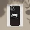 Funda para Teléfono Coche Azul I30N Funda para Teléfono Para Apple iPhone 15,14,13,12,11,XS,XR,X,8,7,Pro,Max,Plus,mini Silicona Negra Cubierta